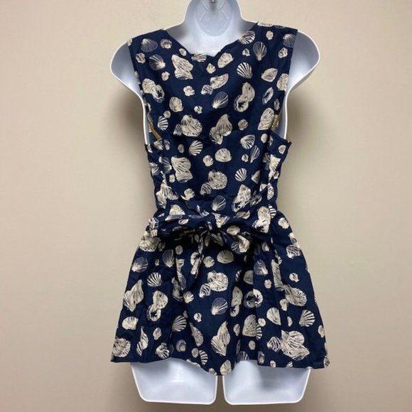 Anthropologie Navy Shell Print Tank Top - Picture 5 of 10